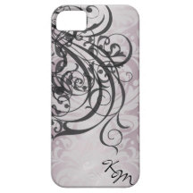 Vintage Rococo Champagne Monogram  Case iPhone 5 Covers