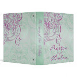 Vintage Rococo Pink & Green Damask Wedding Binder