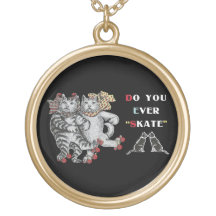 Vintage Rollerskating Cats Custom Jewelry
