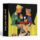 Vintage Romance, Teens in Love at the Soda Shop 3 Ring Binder