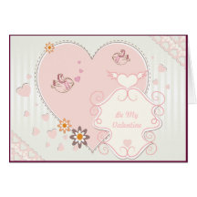 vintage romance valentines day card