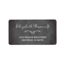 Vintage romantic chalkboard custom return address labels