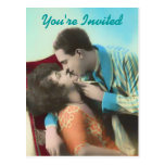 Vintage Romantic Couple Love Postcard