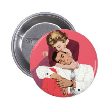 Vintage Romantic Love, Pink Retro Romance