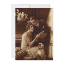 Vintage Romantic Music Invitation