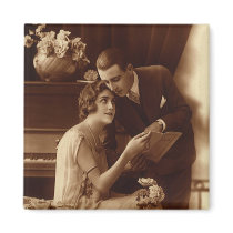 Vintage Romantic Music Magnet