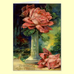 Vintage Rose Birthday Card cards