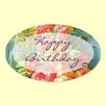 Vintage Rose Birthday stickers