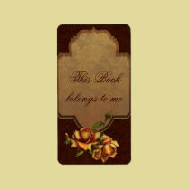 Vintage Rose Bookplate labels