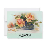 Vintage Rose Bouquet Fine Art RSVP Card