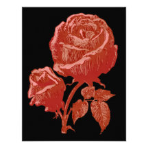 Vintage Rose Flower in Pinks Invitation