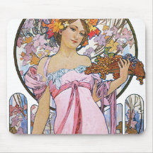 Vintage Rose Pink Goddess Mousepad