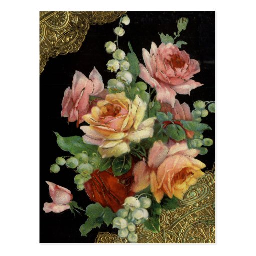Vintage Rose Postcard