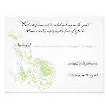 Vintage Rose RSVP Announcements