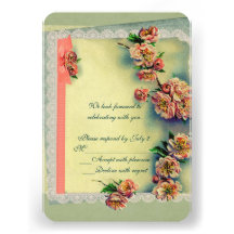 Vintage Rose RSVP Custom Invite