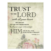 Vintage Rose Trust in the Lord Encouragement Cards