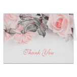 Vintage Roses Wedding Thank You Card