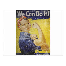Vintage Rosie The Riveter Postcards