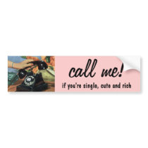 Vintage Rotary Telephone Bumper Sticker