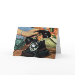Vintage Rotary Telephone Greeting Card