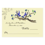 Vintage Royal Blue and Gray Table Place Cards Business Card