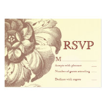 Vintage RSVP Card Business Card