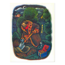 Vintage Russian illustrations, Aesop's fables 7 Post Cards