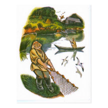 Vintage Russian illustrations, Aesop's fables 8 Postcard