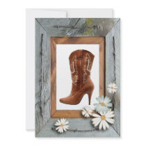 Vintage Rustic Country Bridal Shower Invitation