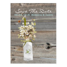 vintage rustic teal country wedding save the date post card
