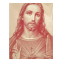 Vintage Sacred Heart of Jesus Letterhead Template