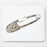 Vintage Safety Pin Mouse Pad