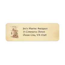 Vintage Sailing Ship Return Address Labels