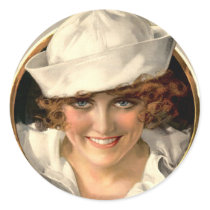 Vintage Sailor Girl Sticker
