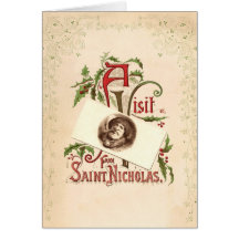 Vintage Saint Nicholas Christmas Greeting Card