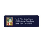 Vintage Saint Nicholas w Christmas Tree and Deer Return Address Labels
