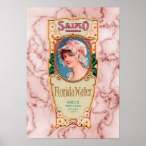 Vintage Salko Florida Water Perfume Label Poster