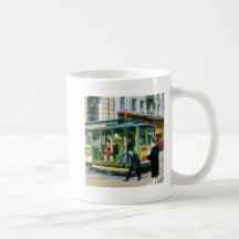 Vintage San Francisco Cable Car Coffee Mugs