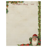Vintage Santa and Holly Berry Christmas Letter