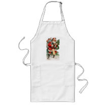 Vintage Santa Apron for Christmas Breakfast