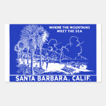 Vintage Santa Barabara California Stickers