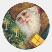 Vintage Santa - Christmas Stickers