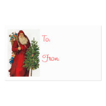 Vintage Santa Claus Gift Tags Business Cards