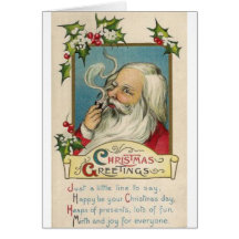 Vintage Santa Claus Greeting Card