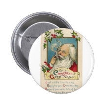Vintage Santa Claus Pinback Button