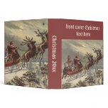Vintage Santa Claus Reindeer Sleigh Christmas Eve