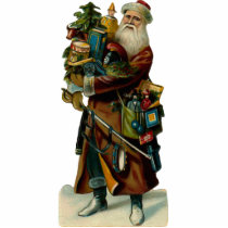 Vintage Santa Clause Sculpture Ornament Photo Sculpture