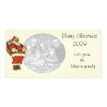 Vintage Santa; die cut Photo Card Template
