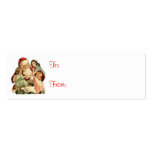 Vintage Santa & Kids Christmas Gift Tags Business Cards