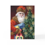 Vintage Santa Photo Insert Christmas Card Template